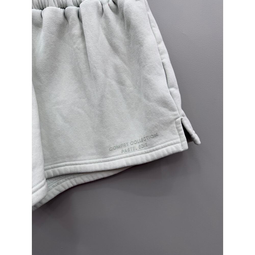 Comfrt Pastel Edit Fleece Lounge Shorts Mint Green Size M - Picture 3 of 6